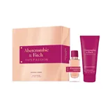 ABERCROMBIE & FITCH 100% Passion darčekový set pre ženy s telovým mliekom