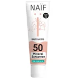 NAIF Ochranný krém na opaľovanie SPF 50 pre deti a bábätká bez parfumácie verzia 2.0 100 ml