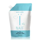 NAÏF Umývací gél a šampón 2v1 pre deti a bábätká prírodný náhradná náplň