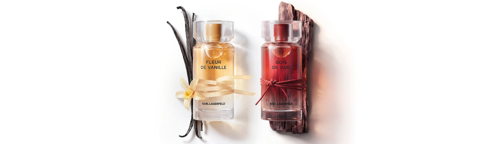 Les Parfums Matières
KARL LAGERFELD
Nové duo vôní svojimi ingredienciami pripomína dokonalé tkaniny z dielne slávneho návrhára. Oblečte sa do Fleur de Vanille a Bois de Oud.