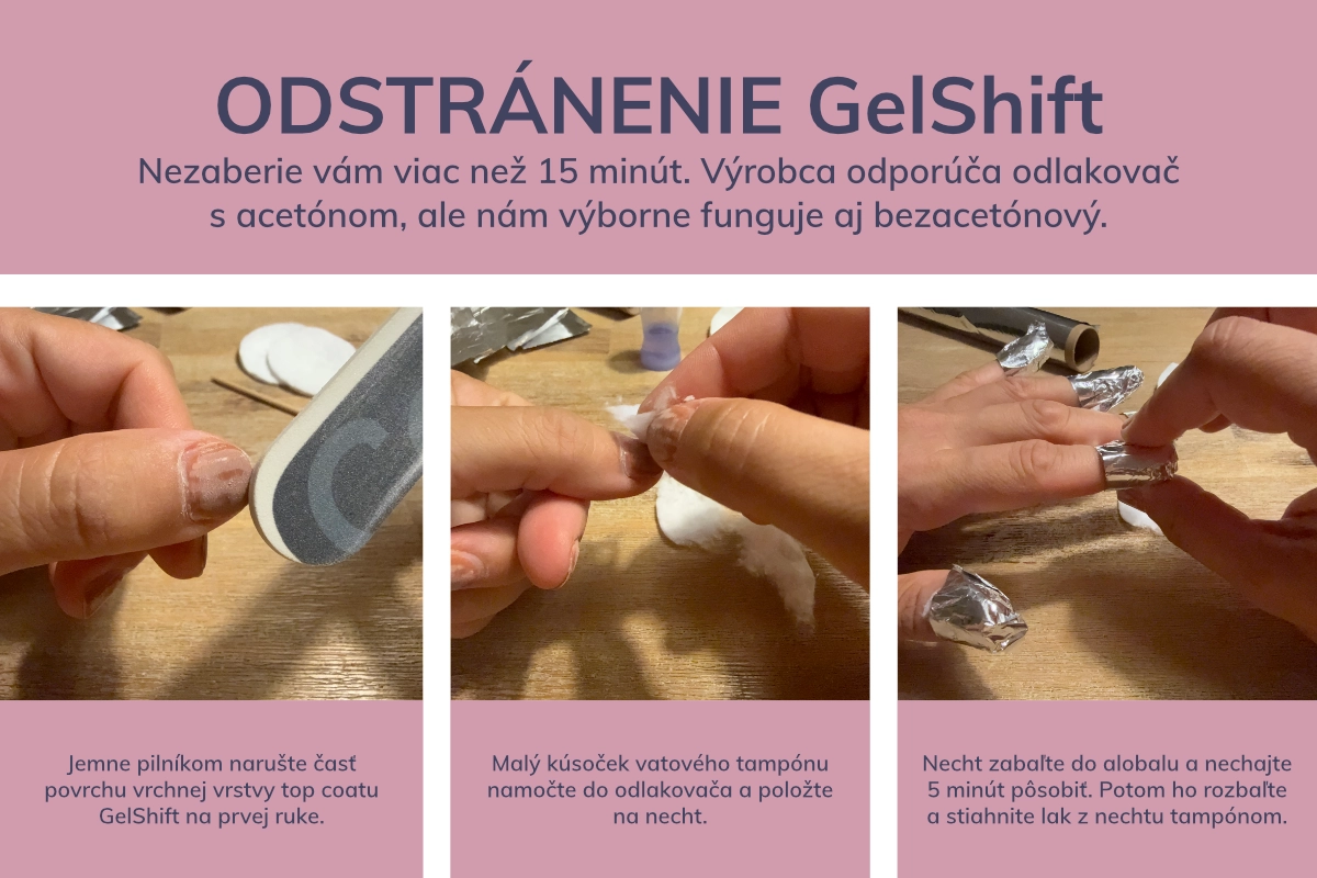 odstranenie top coat GelShift Londontown odstranenie top coatu GelShift Londontown