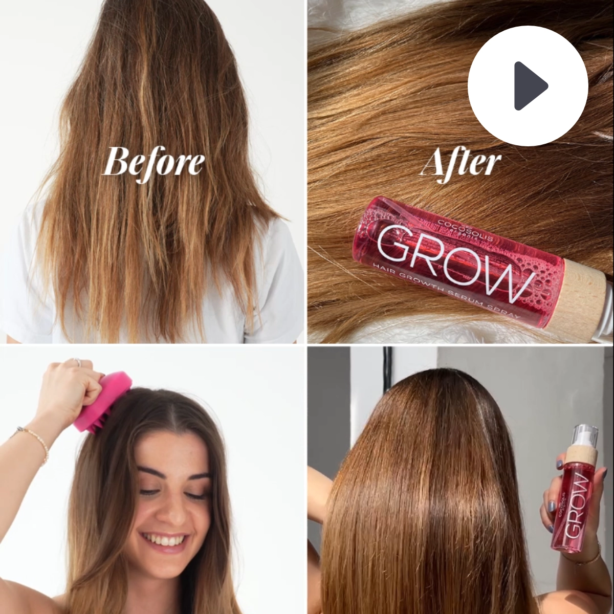 Video COCOSOLIS GROW Sérum v spreji pre podporu rastu vlasov
